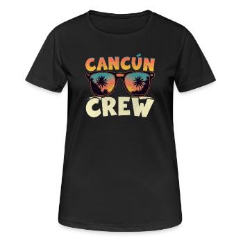Cancun Crew - Women's Breathable T-Shirt - black - Front - AI Model Female 172 light (172cm)