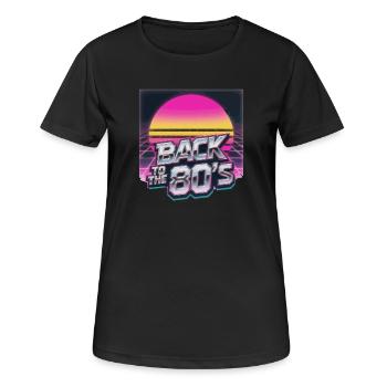 Return of the 80s Neon Sun - Women's Breathable T-Shirt - black - Front - AI Model Female 172 light (172cm)