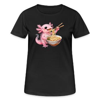 Ramen Axolotl - T-shirt respirant Femme - noir - Devant - AI Model Female 172 light (172cm)