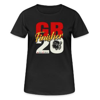 GR20 Finisher cadeau randonnée Corse - T-shirt respirant Femme - noir - Devant - AI Model Female 172 light (172cm)