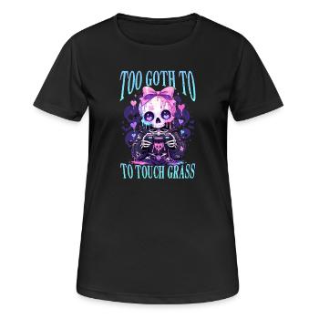 Pastel Goth Soft Goth Gaming Gamer - Frauen T-Shirt atmungsaktiv - Schwarz - Vorne - AI Model Female 172 light (172cm)