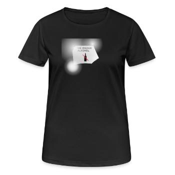 Nie Wieder Alkohol Flaschen-Symbol - Frauen T-Shirt atmungsaktiv - Schwarz - Vorne - AI Model Female 172 light (172cm)