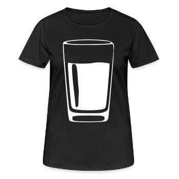Glas Getränke Bar Gastronomie Geschenk - Frauen T-Shirt atmungsaktiv - Schwarz - Vorne - AI Model Female 172 light (172cm)
