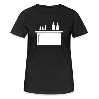 Bar Cocktail Bar Gastronomie Barman de cadeaux - T-shirt respirant Femme - noir - Devant - AI Model Female 172 light (172cm)