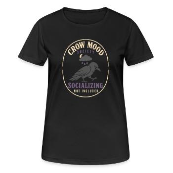 Corbeau Corbeau Drôle - T-shirt respirant Femme - noir - Devant - AI Model Female 172 light (172cm)