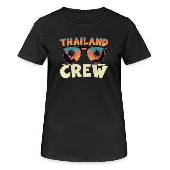 Thailand Crew - Frauen T-Shirt atmungsaktiv - Schwarz - Vorne - AI Model Female 172 light (172cm)