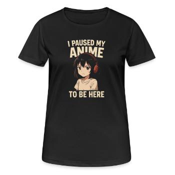 Break Anime - T-shirt respirant Femme - noir - Devant - AI Model Female 172 light (172cm)