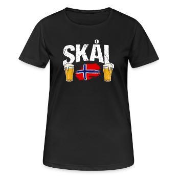 Vacances en Norvège dans les fjords de Norge Voyage en Scandinavie - T-shirt respirant Femme - noir - Devant - AI Model Female 172 light (172cm)