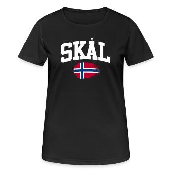 Norway Vacation Norge Fjords Travel Scandinavian - Frauen T-Shirt atmungsaktiv - Schwarz - Vorne - AI Model Female 172 light (172cm)
