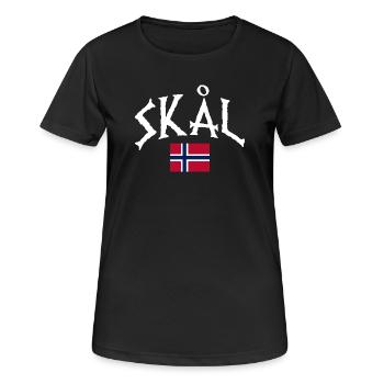 Norway Vacation Norge Fjords Travel Scandinavian - Frauen T-Shirt atmungsaktiv - Schwarz - Vorne - AI Model Female 172 light (172cm)