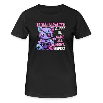 Pastel Goth Soft Goth Gaming Gamer - Women's Breathable T-Shirt - black - Front - AI Model Female 172 light (172cm)