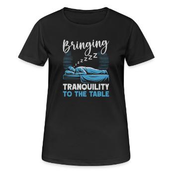Anesthésiste Tranquility The Table Anesthesia - T-shirt respirant Femme - noir - Devant - AI Model Female 172 light (172cm)