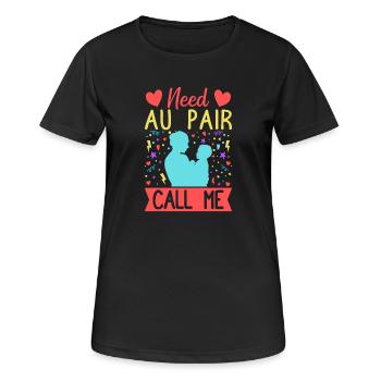 Nourrice Besoin d’une Nounou Appelez-moi Nounou - T-shirt respirant Femme - noir - Devant - AI Model Female 172 light (172cm)
