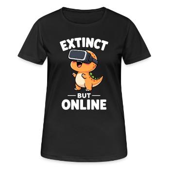 Dino T-Rex Gaming en réalité virtuelle - T-shirt respirant Femme - noir - Devant - AI Model Female 172 light (172cm)
