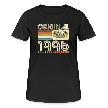 Original 1996 Vintage Vintage Rétro Anniversaire - T-shirt respirant Femme - noir - Devant - AI Model Female 172 light (172cm)