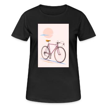 Le manège — Rétro Cruiser/rose - T-shirt respirant Femme - noir - Devant - AI Model Female 172 light (172cm)