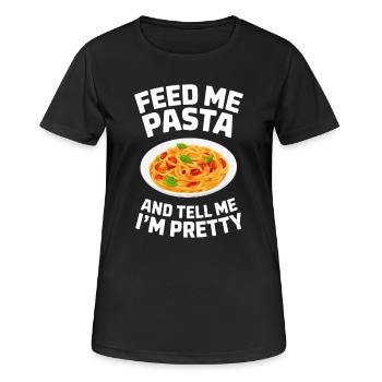 Pasta Spaghetti Noodles Gifts - Women's Breathable T-Shirt - black - Front - AI Model Female 172 light (172cm)