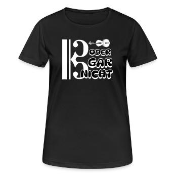 Alto - clé de fa ou pas du tout - T-shirt respirant Femme - noir - Devant - AI Model Female 172 light (172cm)