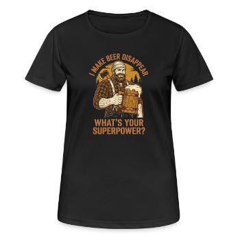Je fais disparaître la bière Craft Beer - T-shirt respirant Femme - noir - Devant - AI Model Female 172 light (172cm)