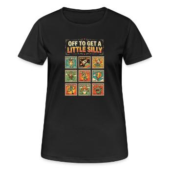 Je pars faire un peu la folie - T-shirt respirant Femme - noir - Devant - AI Model Female 172 light (172cm)