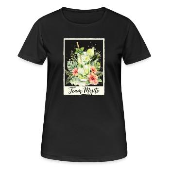 Barman de cocktails Mojito pour enterrement de vie de garçon - T-shirt respirant Femme - noir - Devant - AI Model Female 172 light (172cm)