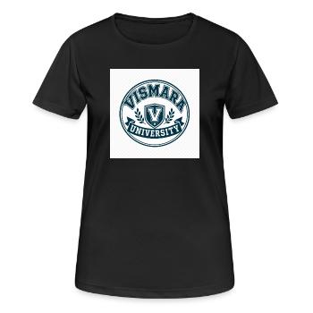 Blason de l’Université Vismara - T-shirt respirant Femme - noir - Devant - AI Model Female 172 light (172cm)
