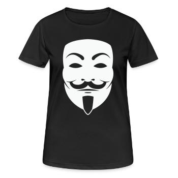 Anonymus_Maske - T-shirt respirant Femme - noir - Devant - AI Model Female 172 light (172cm)