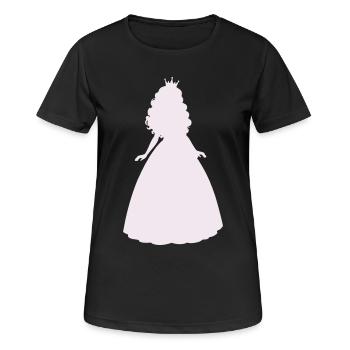 Silhouette de princesse lilas - T-shirt respirant Femme - noir - Devant - AI Model Female 172 light (172cm)