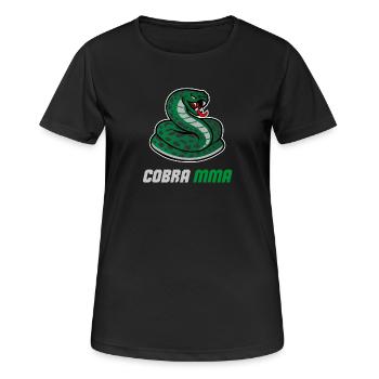Cobra MMA Gym BJJ - T-shirt respirant Femme - noir - Devant - AI Model Female 172 light (172cm)