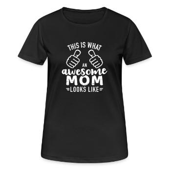 Une maman géniale ressemble à - T-shirt respirant Femme - noir - Devant - AI Model Female 172 light (172cm)
