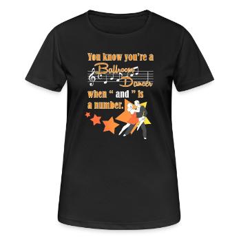 Danse de couple en valse - T-shirt respirant Femme - noir - Devant - AI Model Female 172 light (172cm)