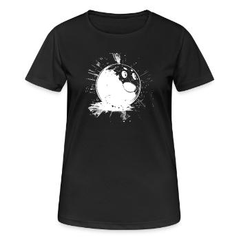 Bowlingkugel Cartoon - Frauen T-Shirt atmungsaktiv - Schwarz - Vorne - AI Model Female 172 light (172cm)