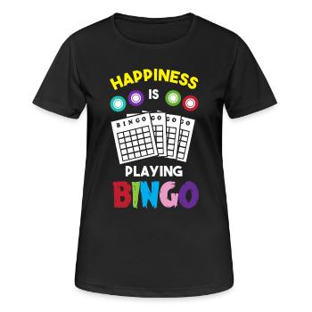 Bingo - Frauen T-Shirt atmungsaktiv - Schwarz - Vorne - AI Model Female 172 light (172cm)