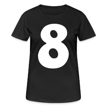 Eight: Minimalist Numeral 8 | Eighth - Women's Breathable T-Shirt - black - Front - AI Model Female 172 light (172cm)