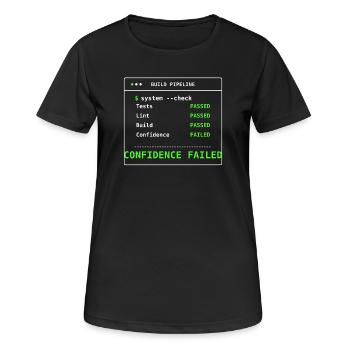 System Check Build Pipeline DevOps IT Gift - Women's Breathable T-Shirt - black - Front - AI Model Female 172 light (172cm)