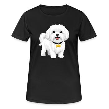Maltais - T-shirt respirant Femme - noir - Devant - AI Model Female 172 light (172cm)