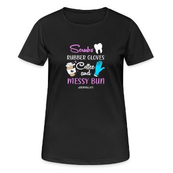 dentist - Women's Breathable T-Shirt - black - Front - AI Model Female 172 light (172cm)