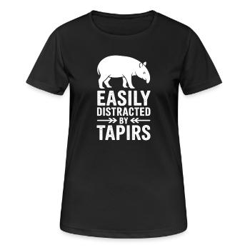 Dictons de tapir Tapir Drôle de cadeau de tapir - T-shirt respirant Femme - noir - Devant - AI Model Female 172 light (172cm)