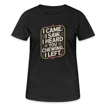 Bruits de mastication bruits de mastication bruits de claquement mastication mâchonnement - T-shirt respirant Femme - noir - Devant - AI Model Female 172 light (172cm)