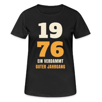 1976 Ein verdammt guter Jahrgang 50. Geburtstag - Frauen T-Shirt atmungsaktiv - Schwarz - Vorne - AI Model Female 172 light (172cm)