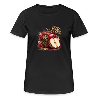 Leopard Glam Apfel - Frauen T-Shirt atmungsaktiv - Schwarz - Vorne - AI Model Female 172 light (172cm)