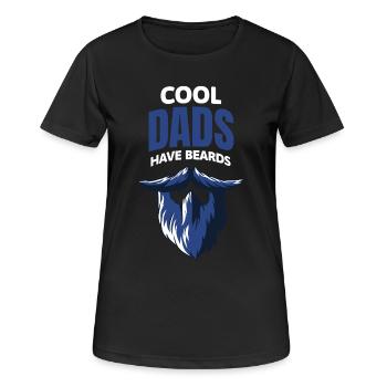 Les papas cool ont la barbe - T-shirt respirant Femme - noir - Devant - AI Model Female 172 light (172cm)