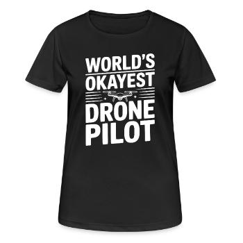 World's Okayest Drone Pilot - Women's Breathable T-Shirt - black - Front - AI Model Female 172 light (172cm)