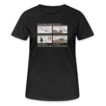 Field Guide: Wilderness Waste Sanitation - Women's Breathable T-Shirt - black - Front - AI Model Female 172 light (172cm)