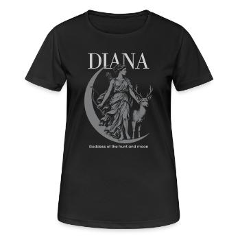 Déesse de la chasse au clair de lune de Diana - T-shirt respirant Femme - noir - Devant - AI Model Female 172 light (172cm)
