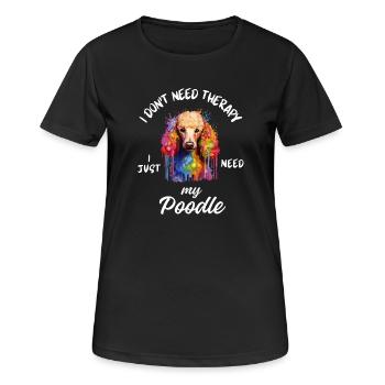 Yorkie Cupcake-Kunst - Frauen T-Shirt atmungsaktiv - Schwarz - Vorne - AI Model Female 172 light (172cm)