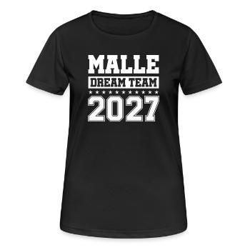 Malle Dream Team 2027 - Frauen T-Shirt atmungsaktiv - Schwarz - Vorne - AI Model Female 172 light (172cm)