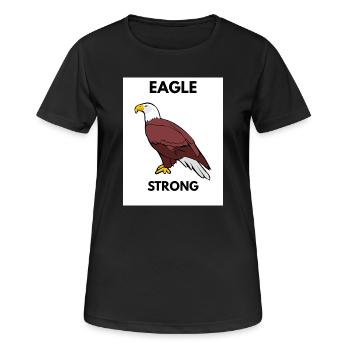 Eagle Strong Grafikthema - Frauen T-Shirt atmungsaktiv - Schwarz - Vorne - AI Model Female 172 light (172cm)