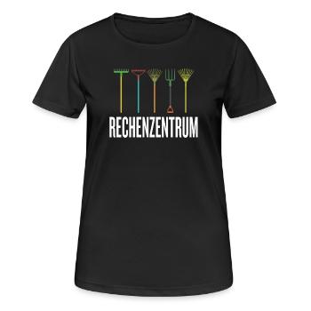 Leiter vom Rechenzentrum Gärtner Gärtnerin Garten - Frauen T-Shirt atmungsaktiv - Schwarz - Vorne - AI Model Female 172 light (172cm)