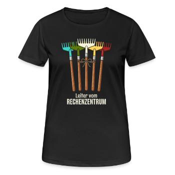 Rechenzentrum Gartenarbeit Landschftsgärtner - Frauen T-Shirt atmungsaktiv - Schwarz - Vorne - AI Model Female 172 light (172cm)